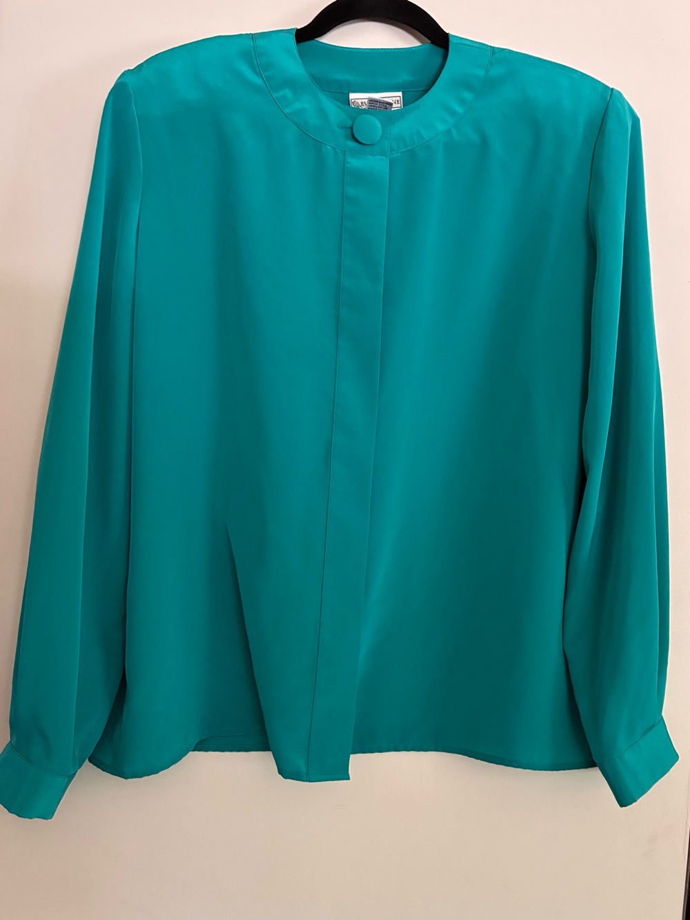 Women’s Vintage Size 12 Evan Picone Pink Long Sleeve Front Tie Blouse